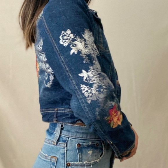 Y2K Enyce Cropped Denim Jacket Sz XL - Picture 4 of 13